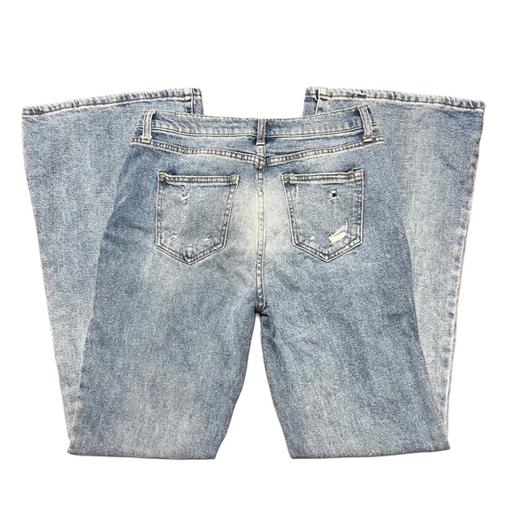 Altar’d State Distressed Flare Jeans Women’s 29/9 Light Wash - Picture 6 of 7